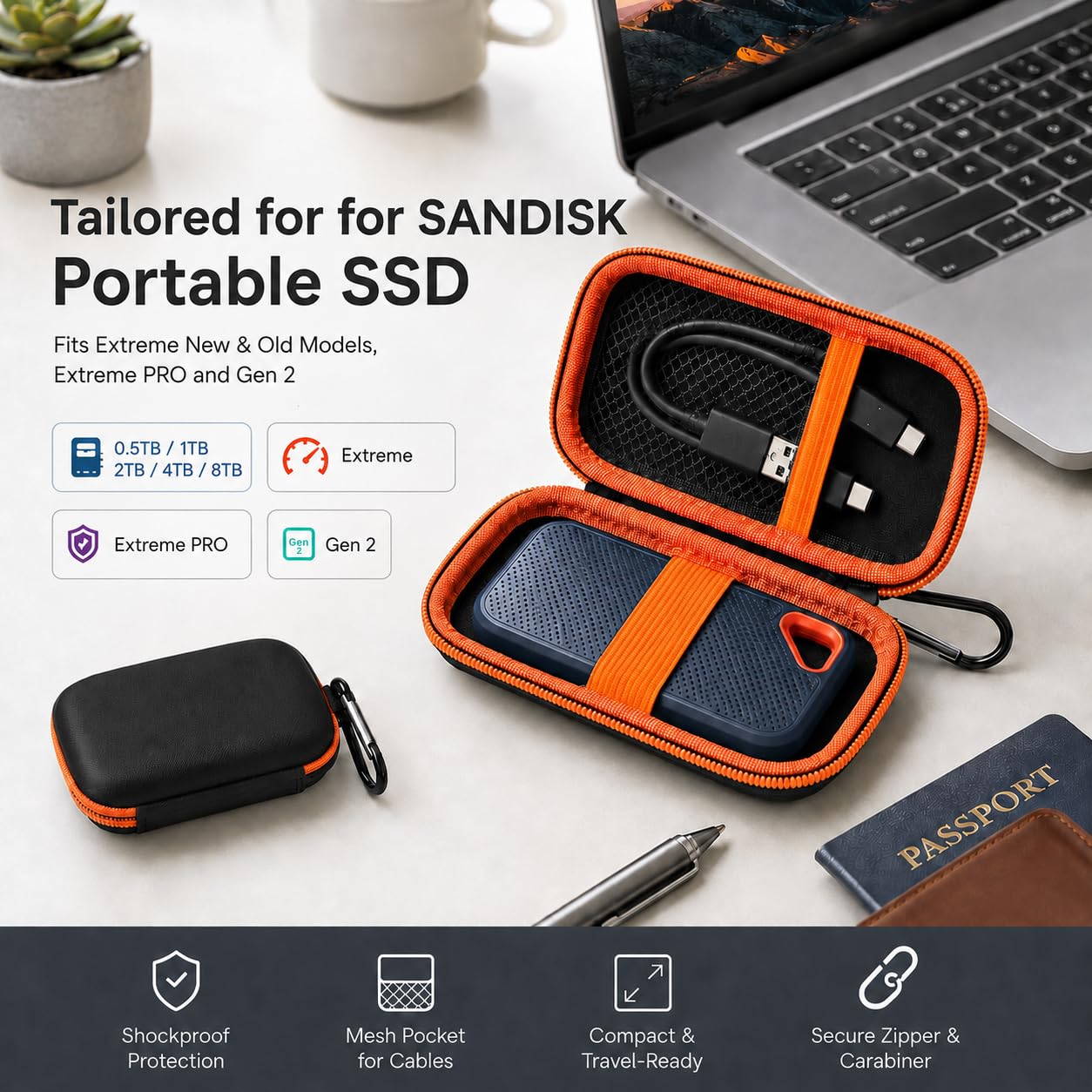 Amazon.com: SSD Case for SanDisk Extreme Portable SSD & Extreme